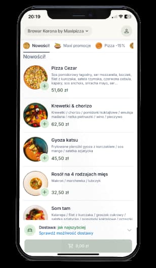 Zobacz aplikację w akcji 4: Przeglądaj menu z łatwością